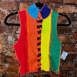 NWT Laced up crop top